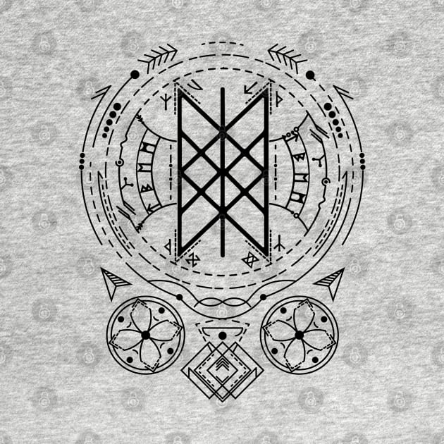 Web of Wyrd | Norse Pagan Symbol by CelestialStudio